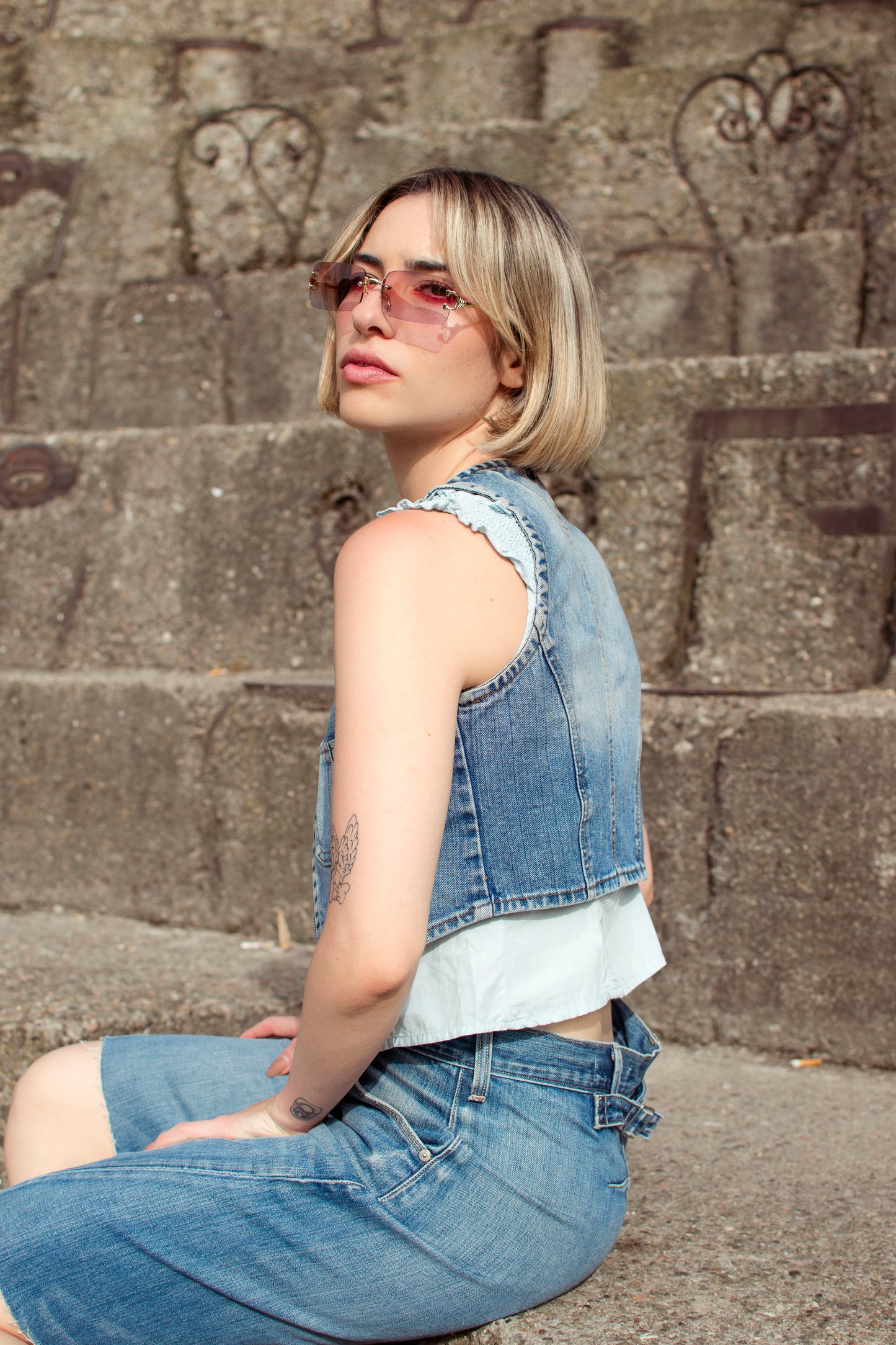 Levi’s denim vest cropped